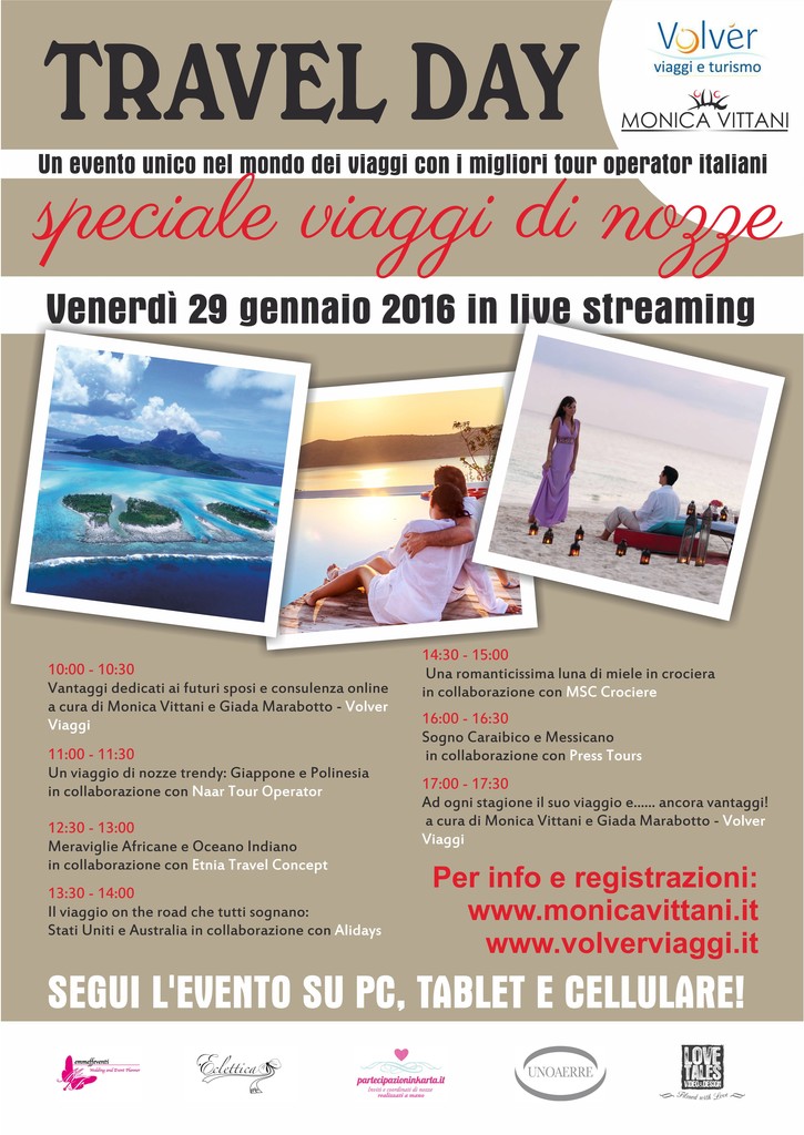 29 Gennaio 2016 Travel Day Speciale Viaggi Di Nozze In Live Streaming Savonanews It