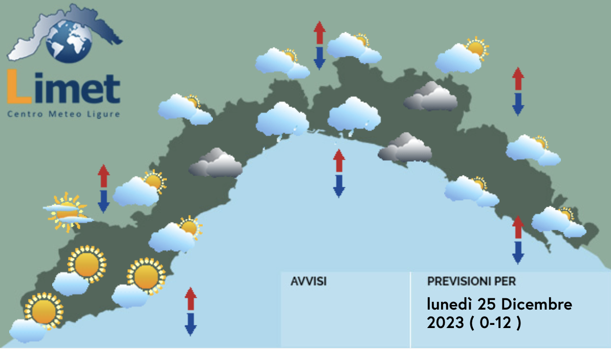 Meteo, maccaja protagonista del giorno di Natale in Liguria Meteo, maccaja protagonista del giorno di Natale in Liguria