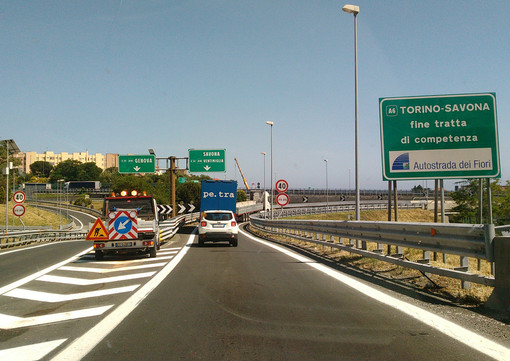 Complanare di Savona, chiusura notturna dell'allacciamento con la A6 Complanare di Savona, chiusura notturna dell'allacciamento con la A6