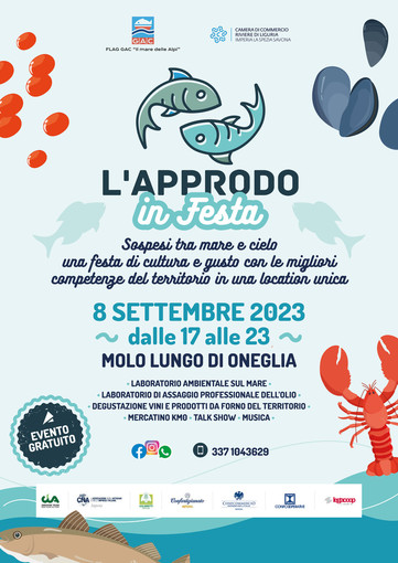 Imperia: l'8 settembre “L’approdo in festa”, incontri e laboratori a Oneglia Imperia: l'8 settembre “L’approdo in festa”, incontri e laboratori a Oneglia