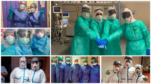 Ospedale San Martino, alcuni chef genovesi distribuiscono pasti nel reparto di malattie infettive, ai medici e agli infermieri Ospedale San Martino, alcuni chef genovesi distribuiscono pasti nel reparto di malattie infettive, ai medici e agli infermieri