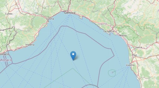Terremoto nel Mar Ligure di magnitudo 3.3: avvertito anche nel savonese Terremoto nel Mar Ligure di magnitudo 3.3: avvertito anche nel savonese