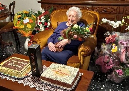 Giusvalla, Franca Perrone spegne 100 candeline: gli auguri del sindaco