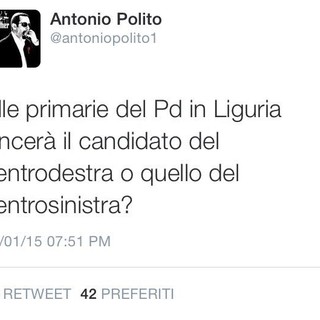 "Alle Primarie liguri del Pd vincerà il candidato di centrodestra o quello di centrosinistra?" "Alle Primarie liguri del Pd vincerà il candidato di centrodestra o quello di centrosinistra?"