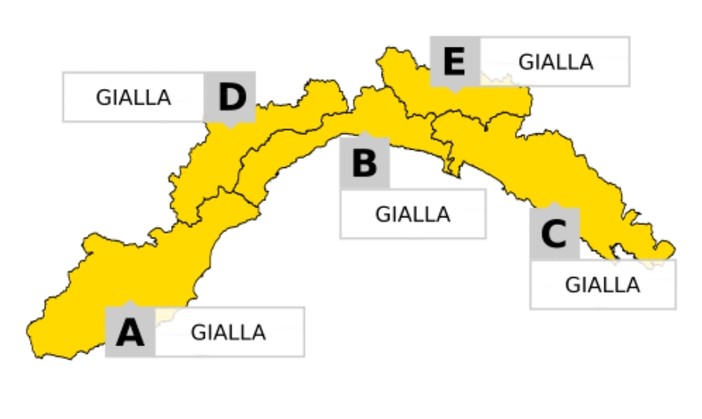 Maltempo, allerta gialla su tutta la Liguria: previste anche grandinate