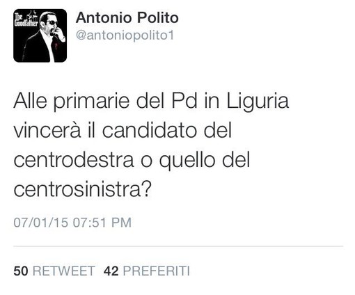 "Alle Primarie liguri del Pd vincerà il candidato di centrodestra o quello di centrosinistra?"