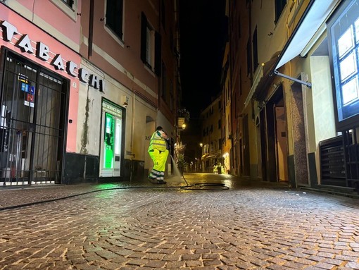 Un intervento di pulizia a Celle da parte di Sat Un intervento di pulizia a Celle da parte di Sat