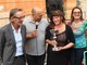 Silvia Doglioli vincitrice del contest con il sindaco di Albenga Riccardo Tomatis, Claudio Porchia e Siliva Parodi