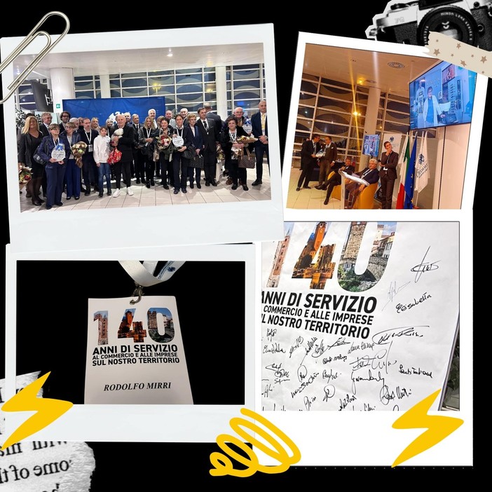 140 anni di Confcommercio Savona, riconoscimenti a due imprese storiche di Carcare 140 anni di Confcommercio Savona, riconoscimenti a due imprese storiche di Carcare