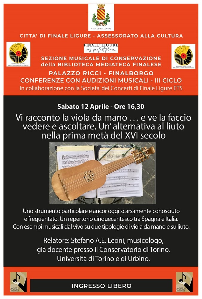 Finale, un pomeriggio dedicato alla musica con il musicologo e musicista Stefano A.E. Leoni