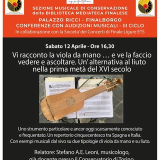 Finale, un pomeriggio dedicato alla musica con il musicologo e musicista Stefano A.E. Leoni