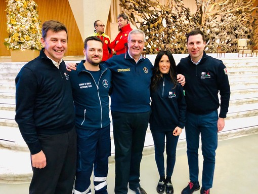 La struttura della Protezione civile regionale incontra Papa Francesco