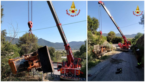 Mezzo agricolo si rovescia a Villanova: uomo in codice giallo Mezzo agricolo si rovescia a Villanova: uomo in codice giallo