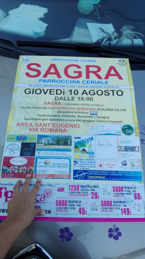 Stasera Sagra di S.Eugenio a Ceriale Stasera Sagra di S.Eugenio a Ceriale