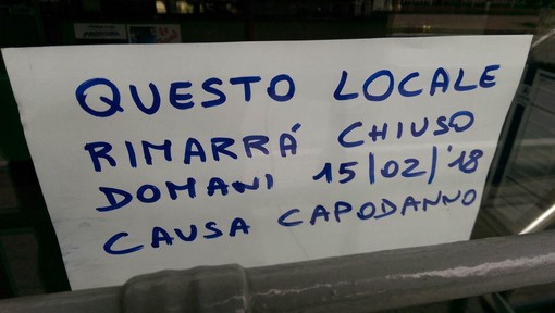 Albenga come Pechino: negozi "chiusi per Capodanno cinese" Albenga come Pechino: negozi "chiusi per Capodanno cinese"