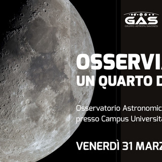 "Osserviamo un quarto di Luna", nuovo incontro del Gruppo Astrofili Savonesi