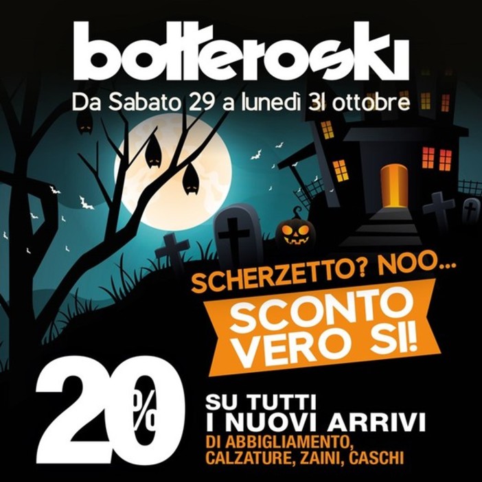 Scherzetto? Noo! Sconto? Sì! Scherzetto? Noo! Sconto? Sì!