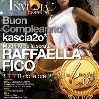 Domani happy birthday alla discoteca “Kascia2o” di Varazze.