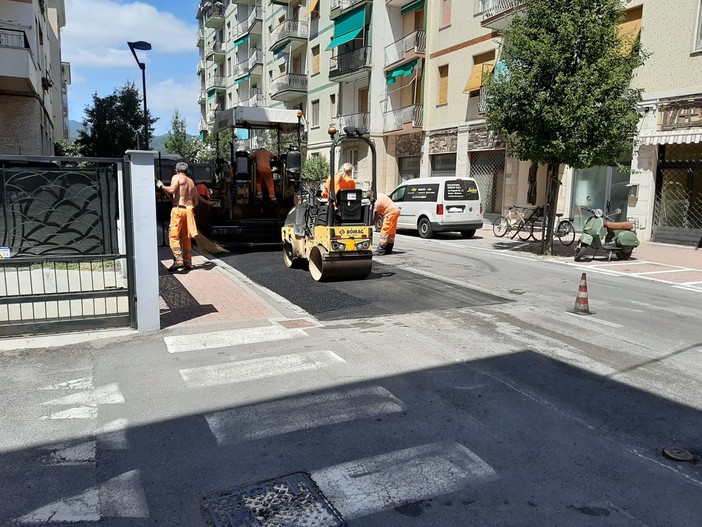 Albissola, terminata la prima tranche dei lavori per il "Piano Asfalti"