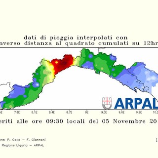 Maltempo: precipitazioni moderate sul Ponente; deboli nel resto della Regione