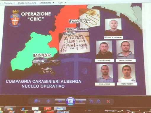 "Operazione Cric": sgominata dai Carabinieri la banda delle gioiellerie. Vedi il Video "Operazione Cric": sgominata dai Carabinieri la banda delle gioiellerie. Vedi il Video