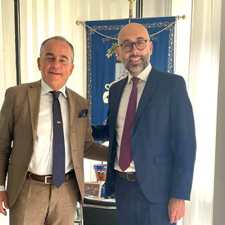 I presidenti delle due Province Olivieri e Robaldo