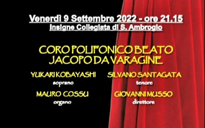 Venerdì 9 settembre il concerto finale della tredicesima edizione di “Varazze è lirica”