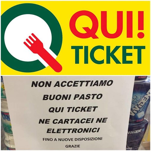Foto tratta dalla pagina Facebook &quot;I disperati dei buoni pasto qui ticket _dove spenderli??&quot;