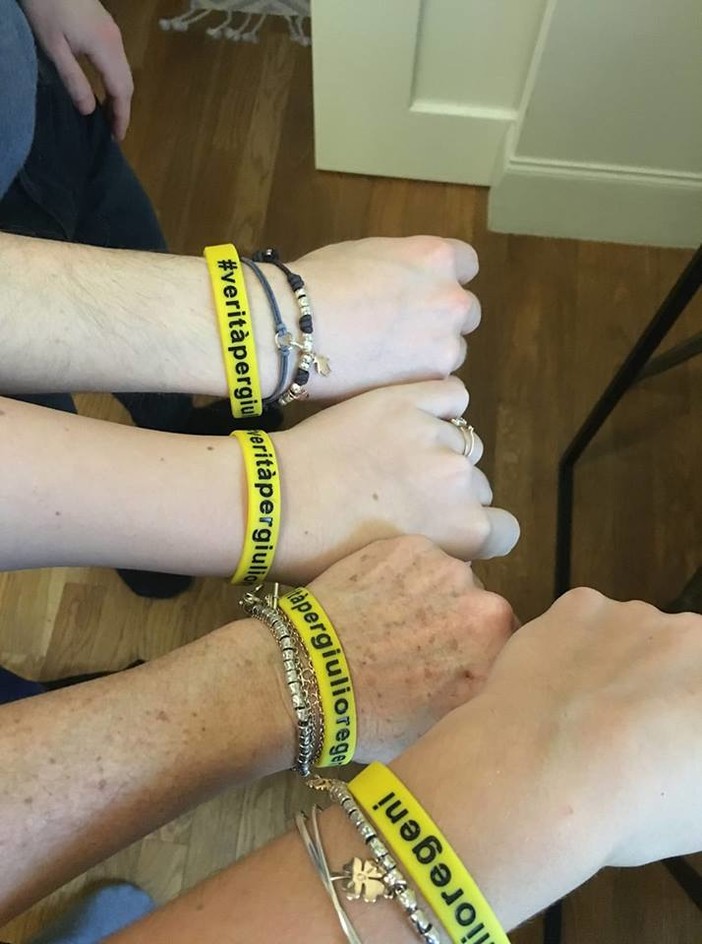 Foto tratta dalla pagina Facebook: "Verità per Giulio Regeni"