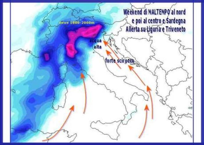 "Cugina" Sandy in arrivo in Liguria "Cugina" Sandy in arrivo in Liguria