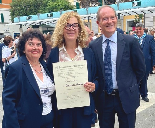 Andora, Antonella Soldi tra i nuovi Cavalieri della Repubblica. Il sindaco Demichelis: "Una professionista al servizio delle istituzioni e della comunità"