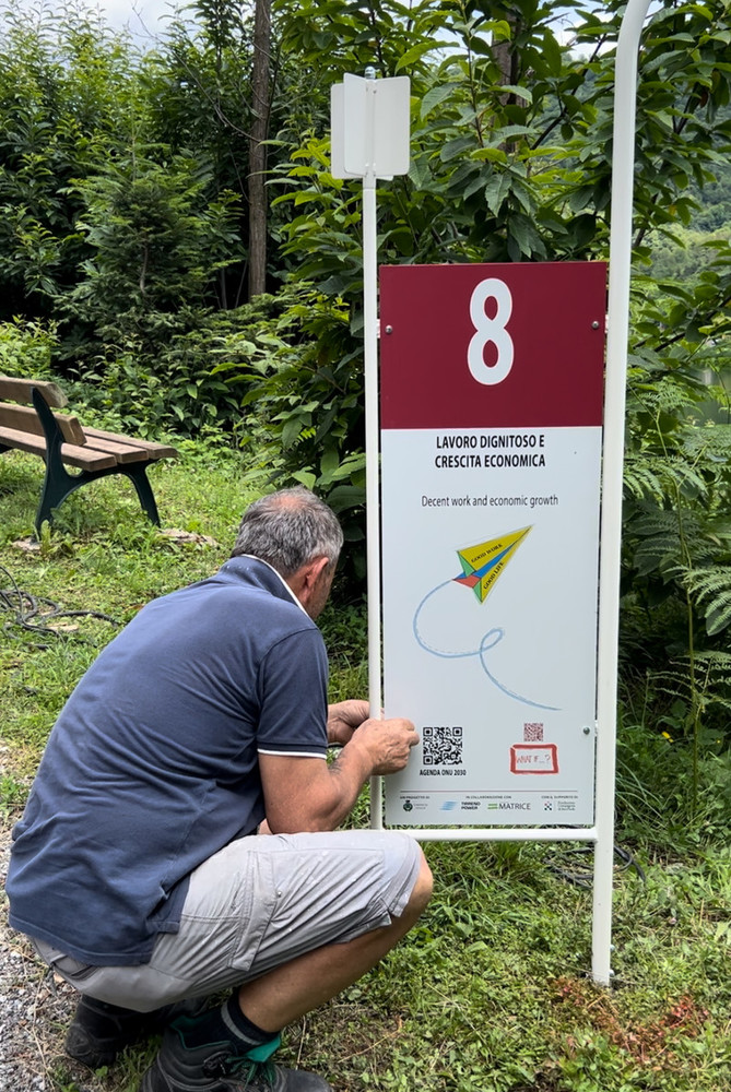 Osiglia, passeggiata per fare "Goal" con 17 pannelli Osiglia, passeggiata per fare "Goal" con 17 pannelli