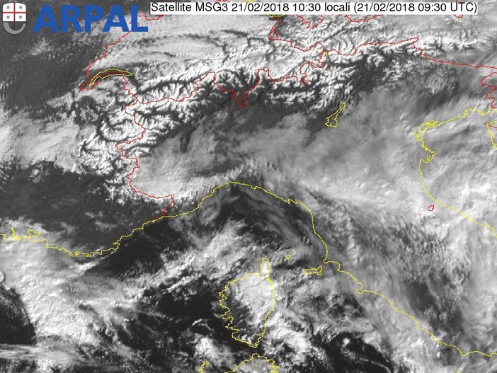Allerta meteo gialla per neve in arrivo su tutta la Liguria