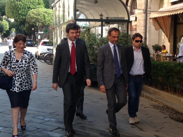 Orlando in visita a Savona sabato: al suo fianco Berruti Orlando in visita a Savona sabato: al suo fianco Berruti