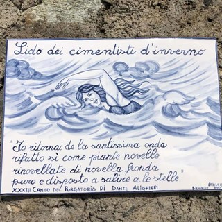 Albisola, inaugurato il Lido dei Cimentisti d'Inverno: scoperta una targa (FOTO)