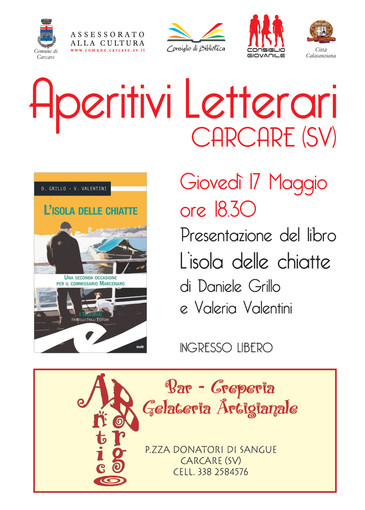 Carcare, secondo appuntamento con gli Aperitivi Letterari: "L'isola delle chiatte" Carcare, secondo appuntamento con gli Aperitivi Letterari: "L'isola delle chiatte"