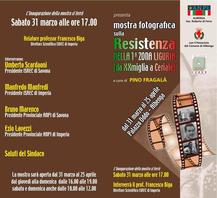 Albenga, Anpi e Palazzo Oddo organizzano una una mostra fotografica sulla Resistenza Albenga, Anpi e Palazzo Oddo organizzano una una mostra fotografica sulla Resistenza