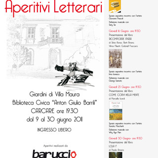 Seconda edizione per gli Aperitivi Letterari a Carcare
