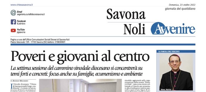 Sul quotidiano cattolico Avvenire una pagina speciale dedicata alla diocesi di Savona-Noli Sul quotidiano cattolico Avvenire una pagina speciale dedicata alla diocesi di Savona-Noli