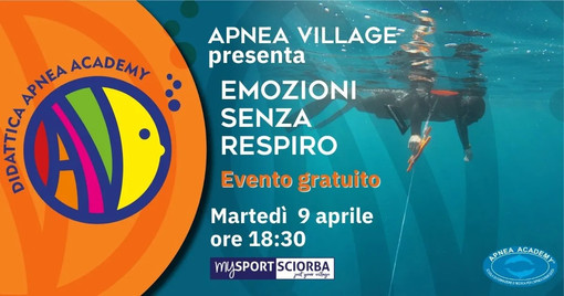 'Emozioni senza respiro': martedì 9 aprile My Sport Sciorba lancia l'Apnea Village