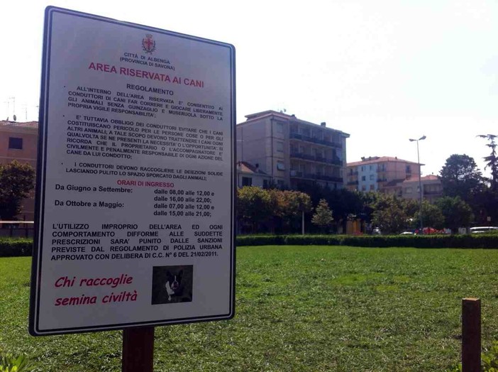 Albenga, completata l’area dedicata ai cani