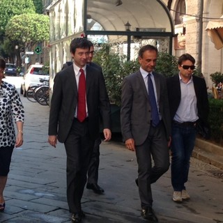Orlando in visita a Savona sabato: al suo fianco Berruti