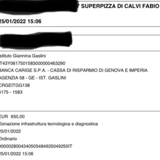 Albenga, da Superpizza 650 euro per il Gaslini con la farinata solidale