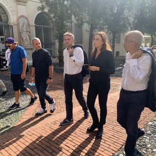 La sottosegretaria alla cultura Lucia Borgonzoni a Savona per sostenere il candidato sindaco Schirru (FOTO)