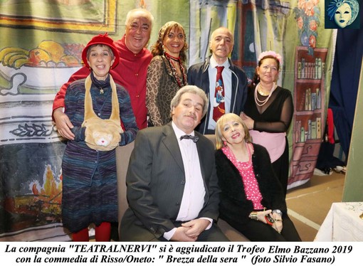 La compagnia Teatralnervi vince la Rassegna di Teatro Dialettale Ligure "6° Trofeo Elmo Bazzano" La compagnia Teatralnervi vince la Rassegna di Teatro Dialettale Ligure "6° Trofeo Elmo Bazzano"