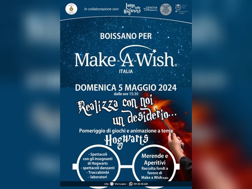 "Boissano per Make a Wish", un evento a tema Harry Potter per regalare un sorriso ad un piccolo guerriero "Boissano per Make a Wish", un evento a tema Harry Potter per regalare un sorriso ad un piccolo guerriero
