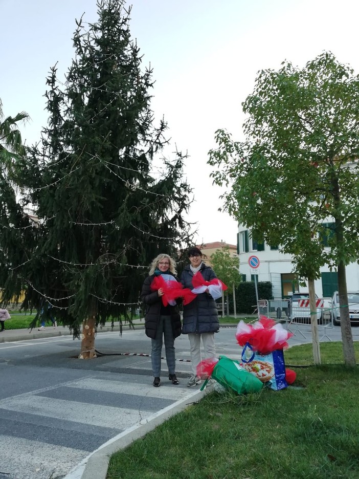 Borghetto Santo Spirito: sindaco e assessori addobbano personalmente l'albero (FOTOgallery)
