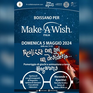 "Boissano per Make a Wish", un evento a tema Harry Potter per regalare un sorriso ad un piccolo guerriero