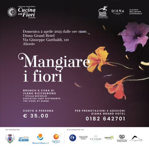 Festival Cucina con i fiori di Alassio: ultimi giorni per prenotare le proposte gastronomiche firmate dagli chef Ivano Ricchebono e Enrico Derflingher Festival Cucina con i fiori di Alassio: ultimi giorni per prenotare le proposte gastronomiche firmate dagli chef Ivano Ricchebono e Enrico Derflingher