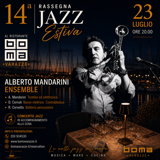 Il 23 luglio la 14ª Rassegna Jazz Estiva del Boma ospita l’Alberto Mandarini Ensemble Il 23 luglio la 14ª Rassegna Jazz Estiva del Boma ospita l’Alberto Mandarini Ensemble